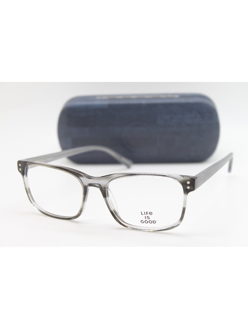 NEW LIFE IS GOOD LYLE GREY (GRY) AUTHENTIC EYEGLASSES W/CASE 54-17